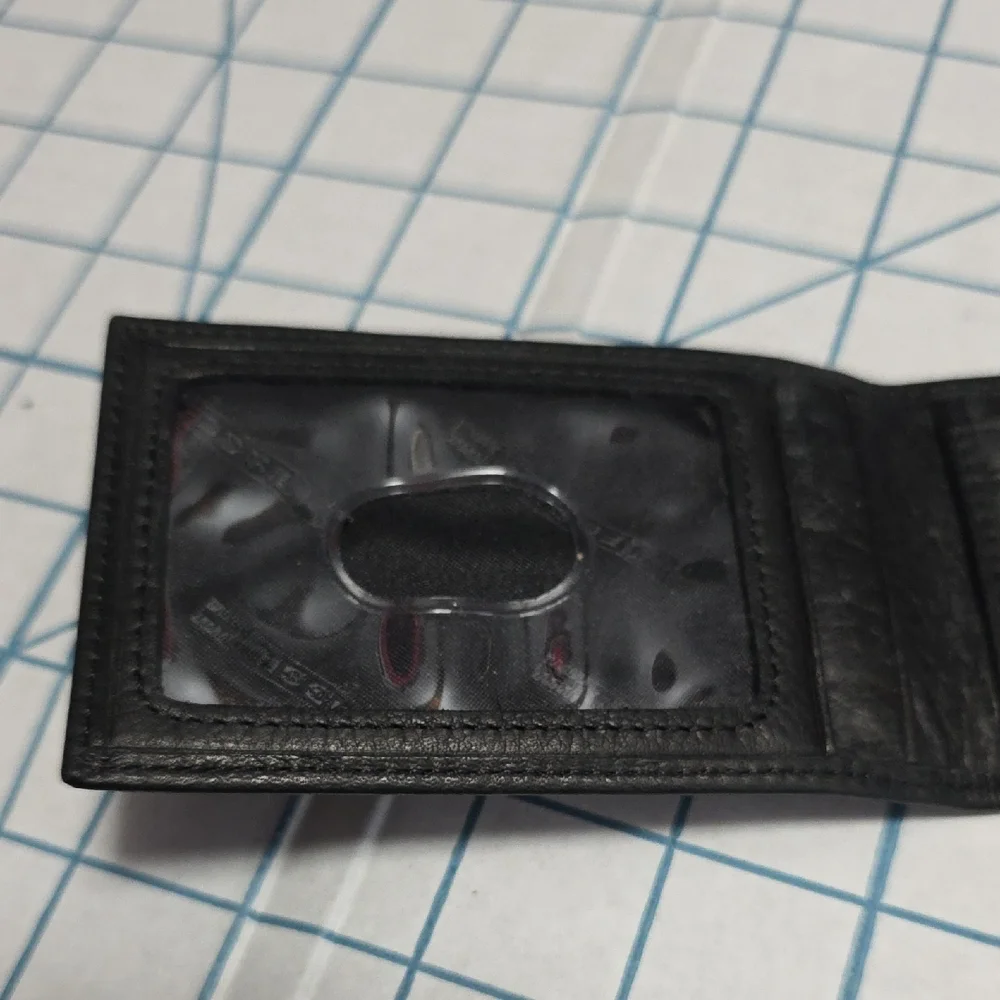 Fossil Men's Genuine Leather Black Wallet Bifold Credit Card Billfold ButterSoft